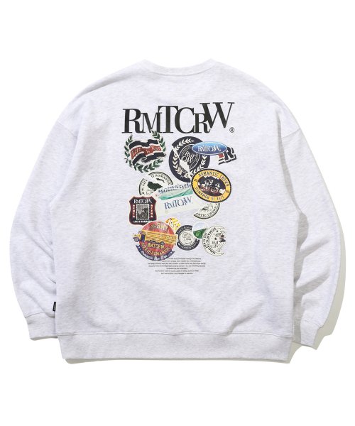 MUSINSA | ROMANTIC CROWN RMTCRW label sweatshirt_light gray
