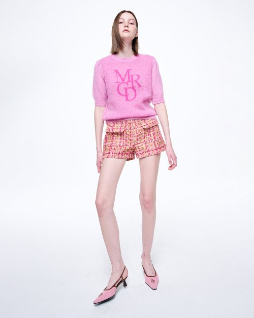 MUSINSA | MARDI MERCREDI MOHAIR TOP PUFF SLEEVE MRCD_PINK HOTPINK