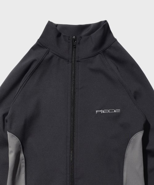 PIECE TEAM TRACK CROP JACKET (BLACK)