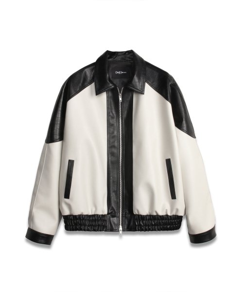 Оверфит куртка из веган-кожи Rapid Two-Tone