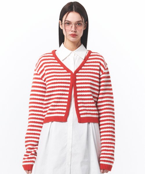 Bonbon Crop Cardigan(RED)