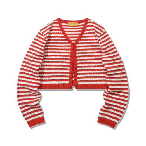 Bonbon Crop Cardigan(RED)