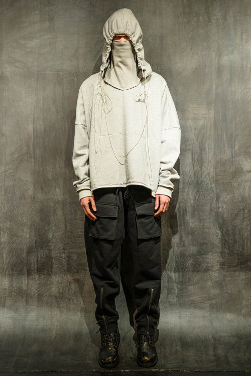 Neckline Zipper Hoodie-GR