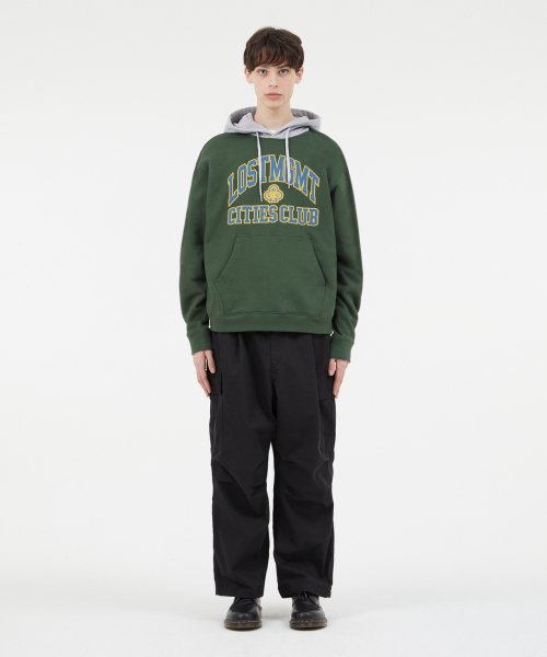 CLUB ATHLETIC TWO TONE HOODIE dark green