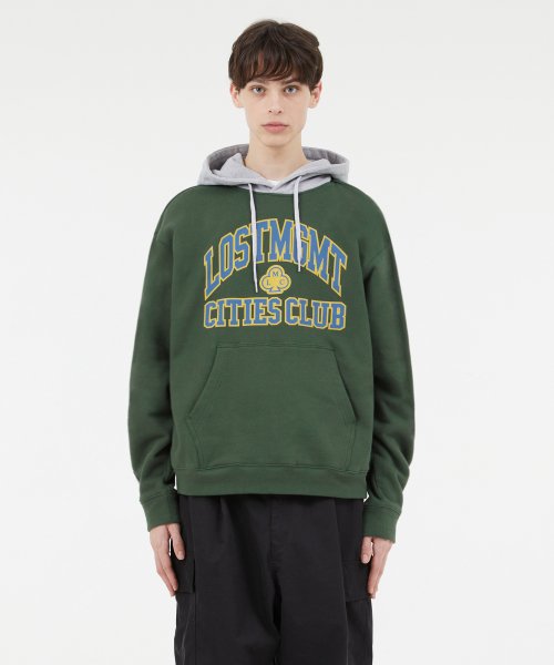 CLUB ATHLETIC TWO TONE HOODIE dark green