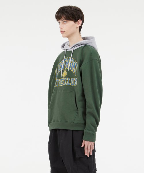 CLUB ATHLETIC TWO TONE HOODIE dark green