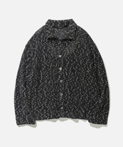 Кардиган из меланжевой пряжи_Black