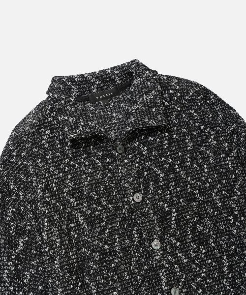 Кардиган из меланжевой пряжи_Black