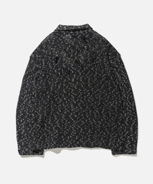 Кардиган из меланжевой пряжи_Black