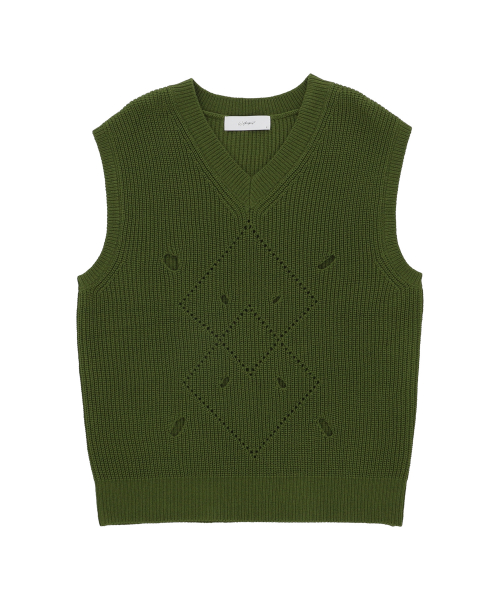 Жилет V-neck с перфорацией 3 цвета