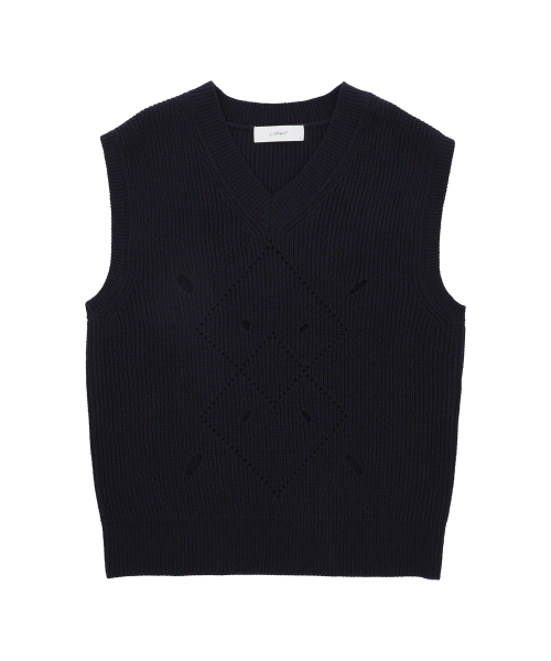 Жилет V-neck с перфорацией 3 цвета