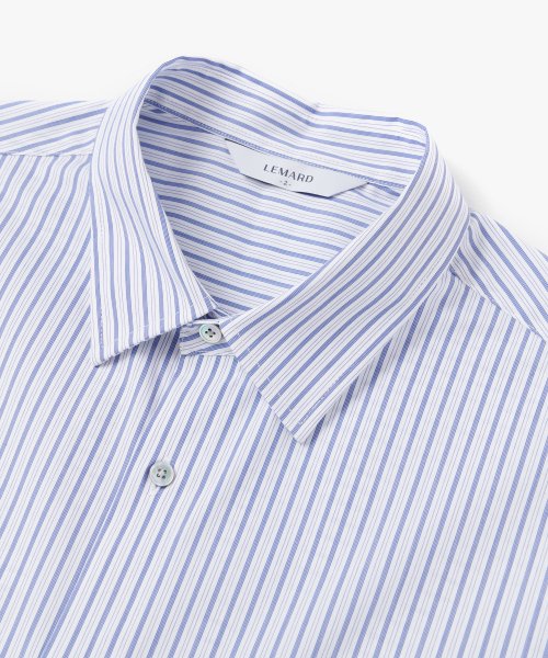 MUSINSA | LEMARD Striped Over Shirt - White