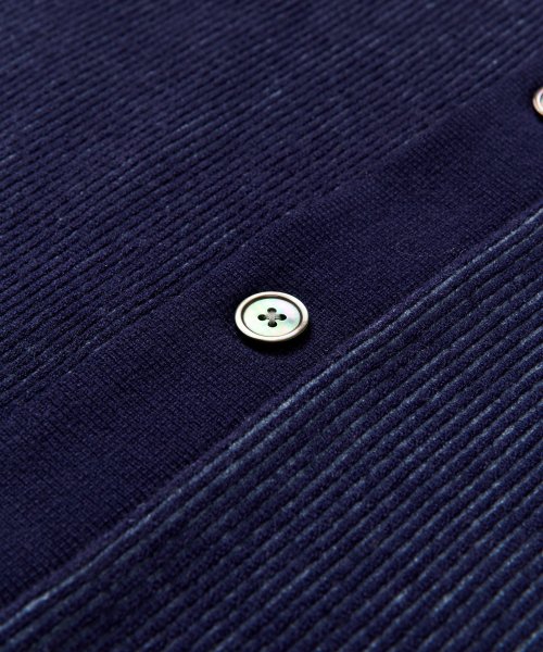 Двухцветное поло из трикотажа - Navy