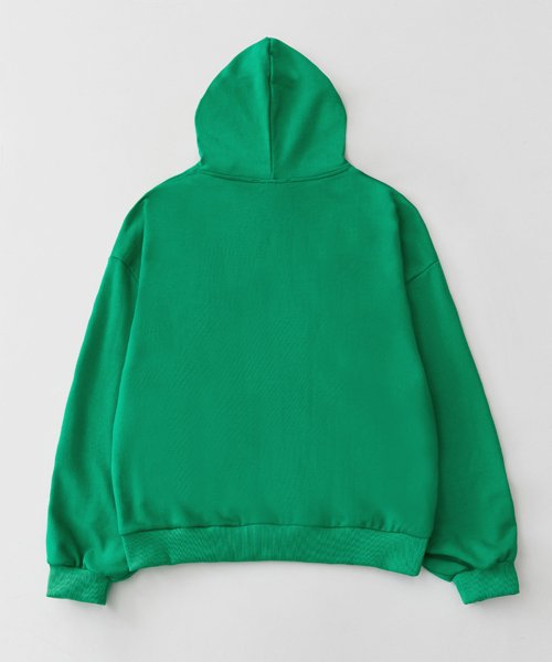 MUSINSA | VTWO Boxy Fit Over hoodeded Sweatshirt_Green