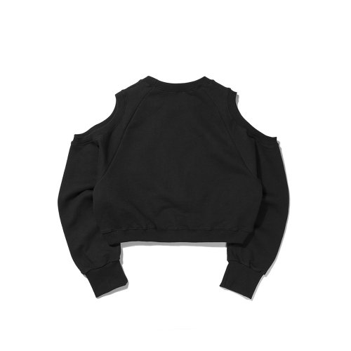 W SYMBOL CROP CREWNECK черный