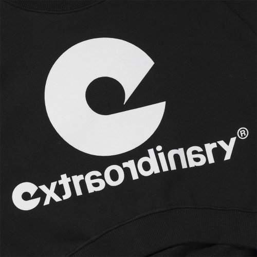 W SYMBOL CROP CREWNECK черный