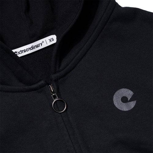 CORSET HOODIE ZIP-UP черный