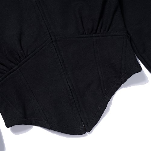 CORSET HOODIE ZIP-UP черный