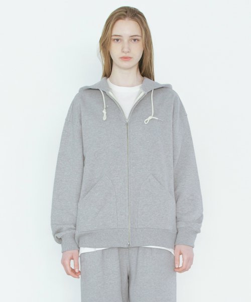 89LINE ZIP UP HOODIE серый