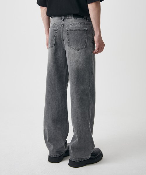 CALIK WIDE DENIM PANTS [GREY]