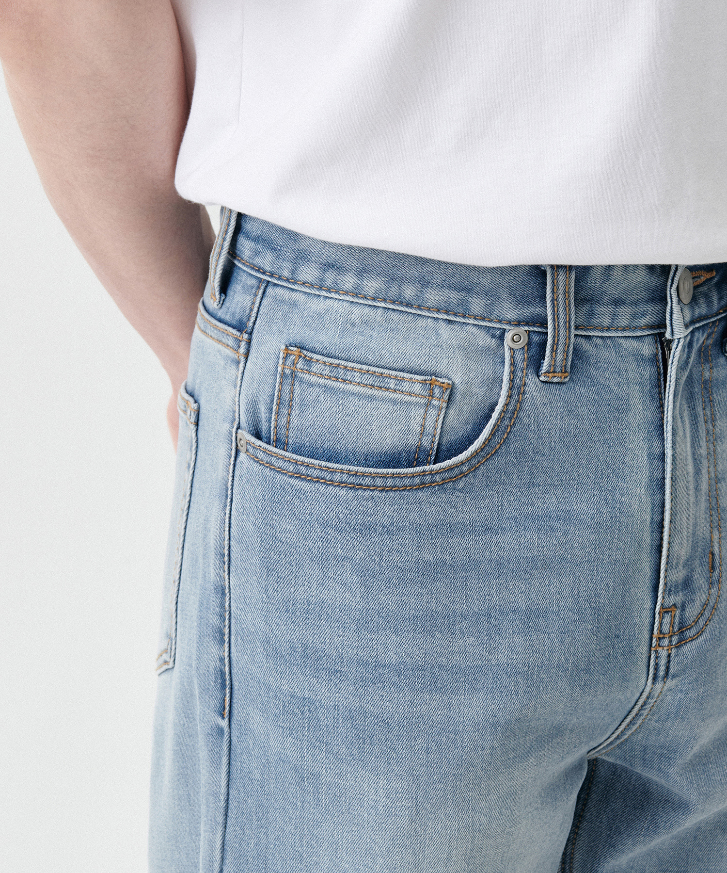 COOLTANDARD STRAIGHT DENIM PANTS [SKY BLUE]