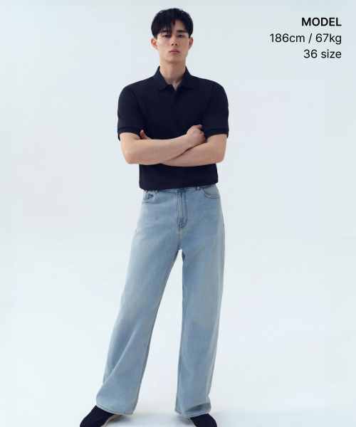 COOLTANDARD WIDE DENIM PANTS [SKY BLUE]