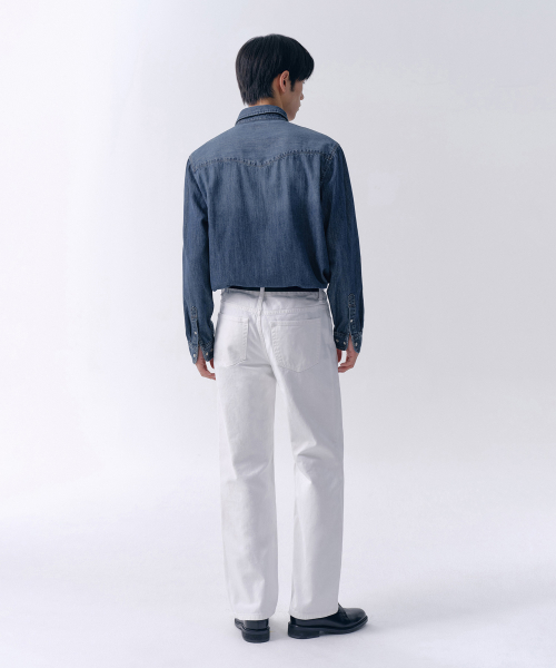 STRAIGHT DENIM PANTS [WHITE]