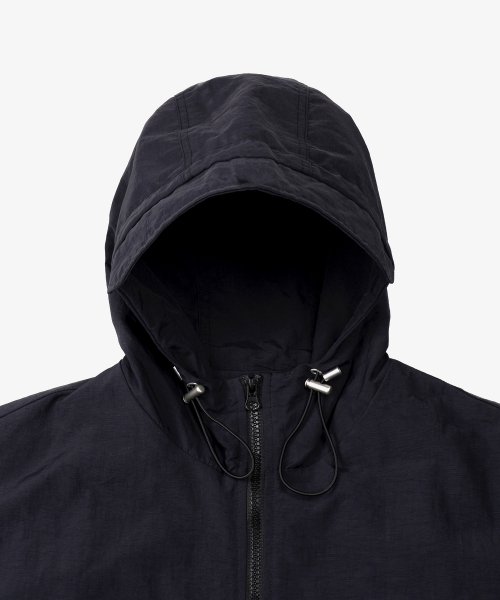 Нейлоновый жилет на молнии с высоким горлом (DARK NAVY)
