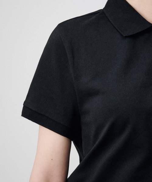 COOLTANDARD WOMENS PIQUE POLO SHIRT [BLACK]