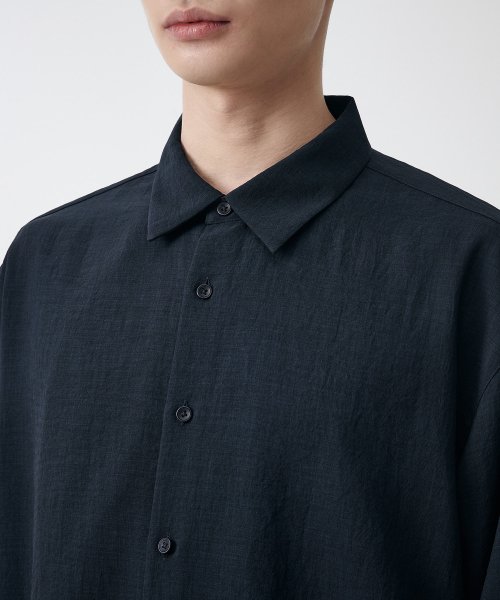 Свободная льняная рубашка Relaxed [Navy]