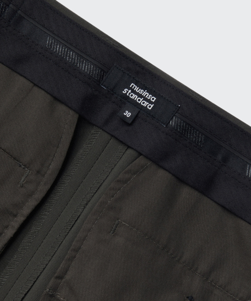 Свободные укороченные слаксы на скрытой резинке [Dusty Khaki]