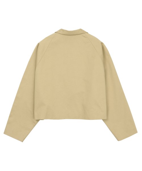 Batwing Cotton Short Jacket [BEIGE]