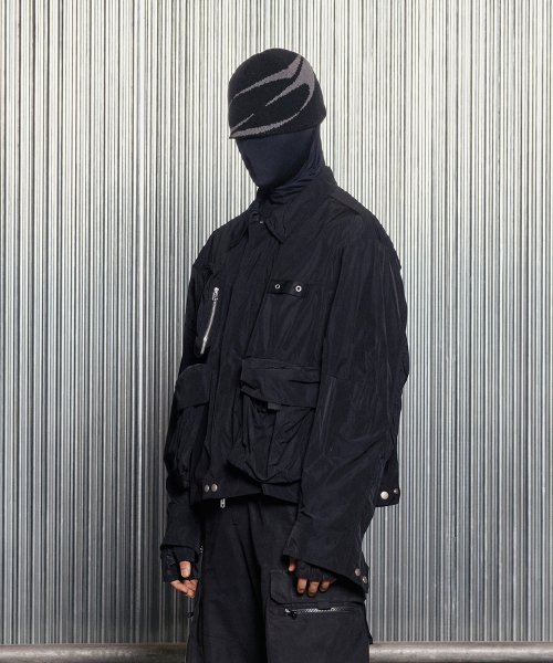 MULTI POCKET TRUCKER JACKET [BLACK]
