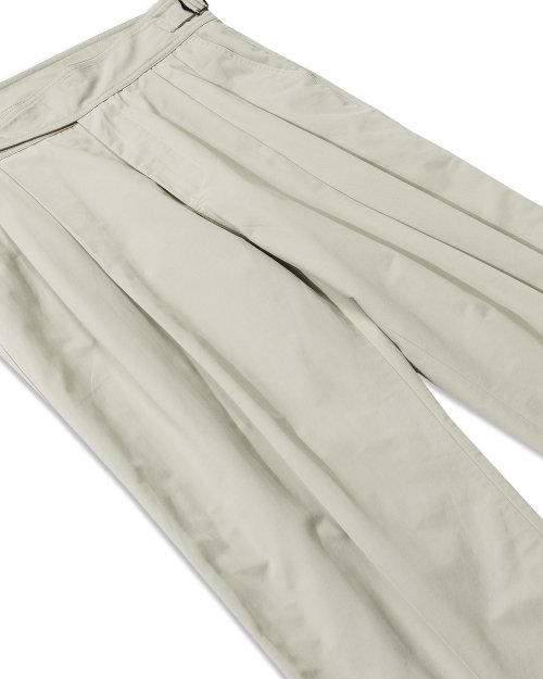 Полуширокие брюки Side Fix с двумя складками_Beige