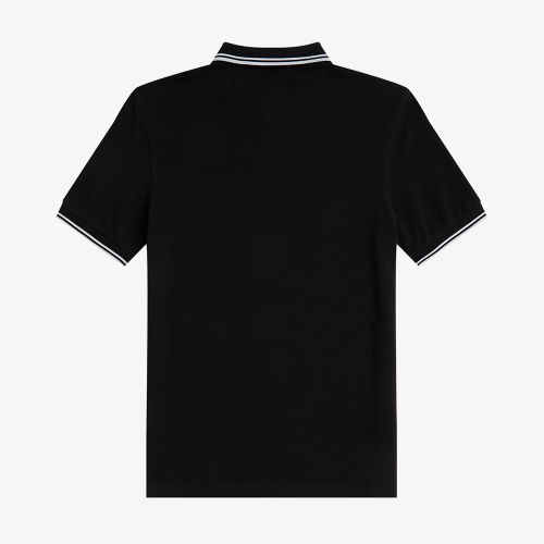 [M3600] Twin Tipped Fred Perry Shirt Black/White