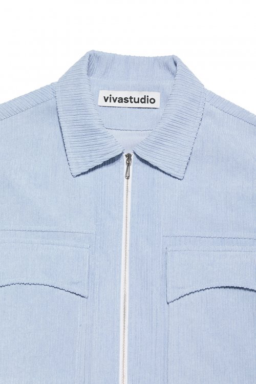 CORDUROY HOUSE JACKET [SKY BLUE]