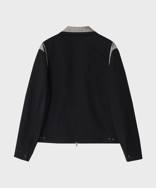 Куртка варсити из контрастной органзы (Black)