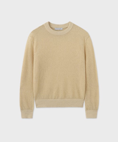Свободный сетчатый трикотажный топ (Pale Yellow)