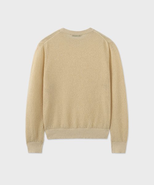 Свободный сетчатый трикотажный топ (Pale Yellow)