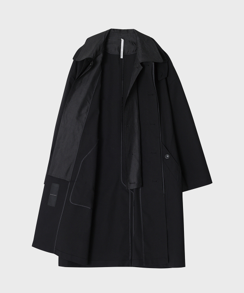 Пальто балмакаан с органзой (Black)