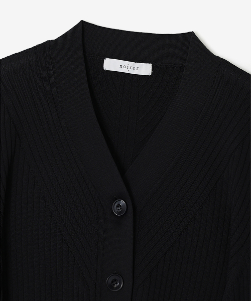 Укороченный кардиган-баллон с узором (Black)