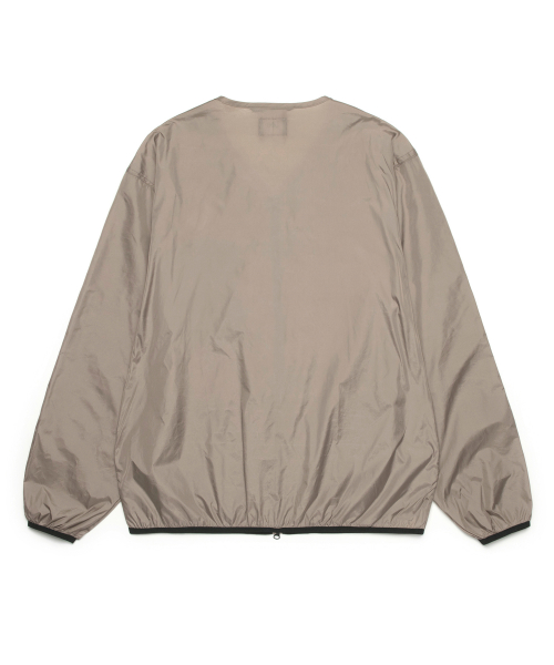 Легкая ветровка без воротника Beige
