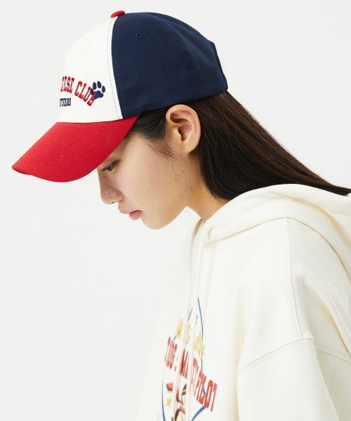 MUSINSA | WAI KEI The Maltese Club Color Block Ball Cap Red