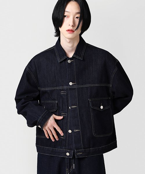 MUSINSA | AVANDRESS stitched denim jacket black