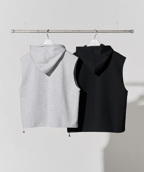 String Hood Sweat Vest [2 Colors]