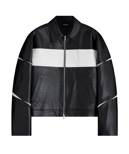 Кожаная куртка с разрезами (Black)