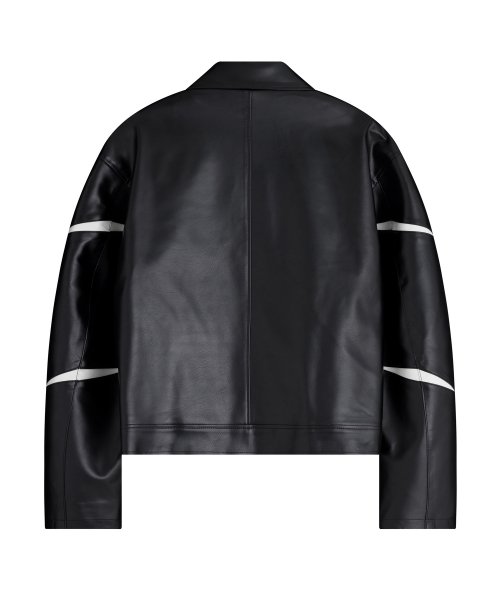 Кожаная куртка с разрезами (Black)