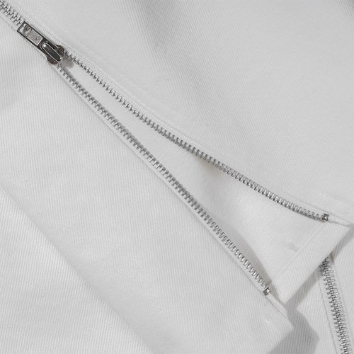 SIDE ZIPPER PANTS белый