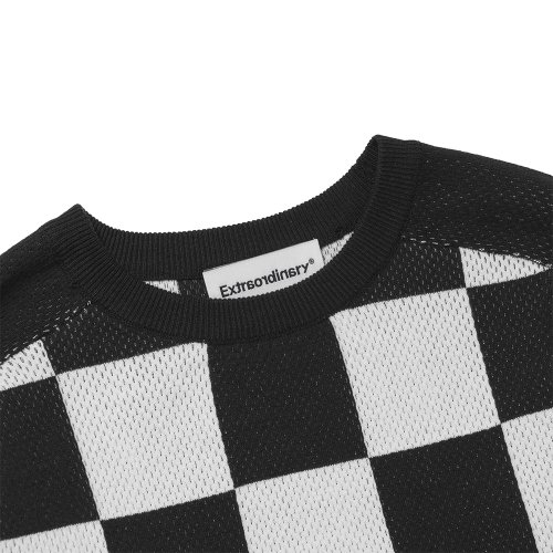 CHECKBOARD SWEATER черный