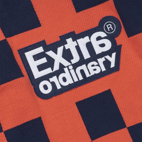 CHECKBOARD SWEATER ORANGE